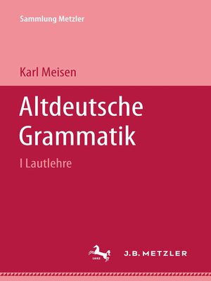 cover image of Altdeutsche Grammatik I Lautlehre
